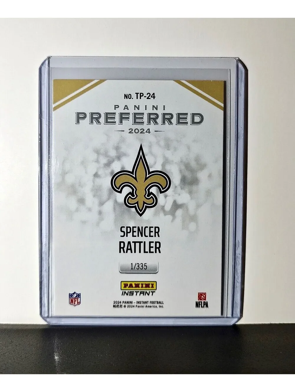 Spencer Rattler 2024 Panini Preferred NFL #24 Rookie Card Saints 1/335